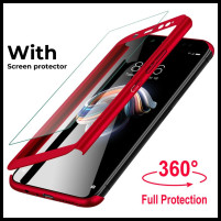 Твърд калъф лице и гръб 360 градуса със скрийн протектор FULL Body Cover за Xiaomi Mi 10 5G / Xiaomi Mi 10 Pro 5G червен